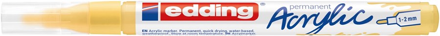 edding 5300 Acrylmarker fein pastellgelb matt, Rundspitze 1-2 mm (Art.-Nr.: 4-5300915)