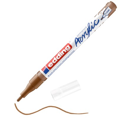 edding 5300 Acrylmarker fein haselnuss, Rundspitze 1-2 mm (Art.-Nr.: 4-5300919)