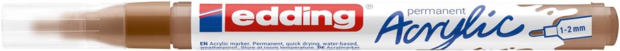 edding 5300 Acrylmarker fein haselnuss, Rundspitze 1-2 mm (Art.-Nr.: 4-5300919)