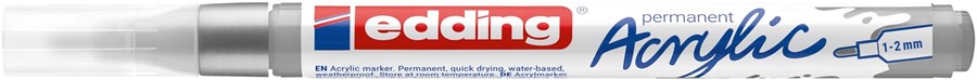 edding 5300 Acrylmarker fein silber, Rundspitze 1-2 mm (Art.-Nr.: 4-5300923)