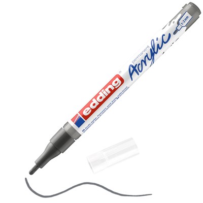 edding 5300 Acrylmarker fein anthrazit, Rundspitze 1-2 mm (Art.-Nr.: 4-5300926)