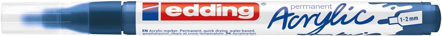 edding 5300 Acrylmarker fein elegant nachtblau matt, Rundspitze 1-2 mm (Art.-Nr.: 4-5300933)