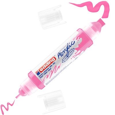 edding 5400 Acryl 3D Double Liner neonpink, Tubenspitze 2-3 mm + 5-10 mm (Art.-Nr.: 4-5400069)