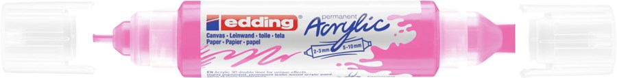 edding 5400 Acryl 3D Double Liner neonpink, Tubenspitze 2-3 mm + 5-10 mm (Art.-Nr.: 4-5400069)