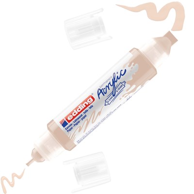 edding 5400 Acryl 3D Double Liner warmbeige, Tubenspitze 2-3 mm + 5-10 mm (Art.-Nr.: 4-5400255)