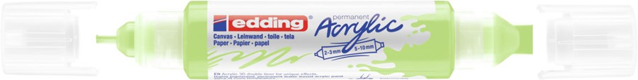 edding 5400 Acryl 3D Double Liner pastellgrün, Tubenspitze 2-3 mm + 5-10 mm (Art.-Nr.: 4-5400917)