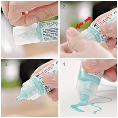 edding 5400 Acryl 3D Double Liner mild mint, Tubenspitze 2-3 mm + 5-10 mm (Art.-Nr.: 4-5400928)