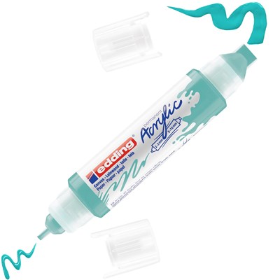 edding 5400 Acryl 3D Double Liner opulent türkis, Tubenspitze 2-3 mm + 5-10 mm (Art.-Nr.: 4-5400934)
