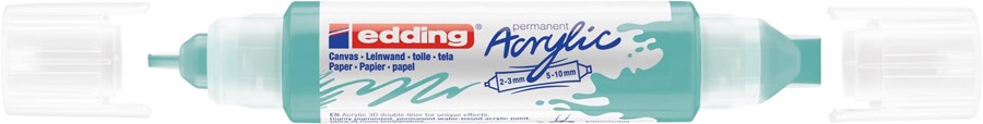 edding 5400 Acryl 3D Double Liner opulent türkis, Tubenspitze 2-3 mm + 5-10 mm (Art.-Nr.: 4-5400934)