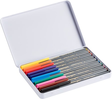 edding 55 Fineliner 10er Set sortiert, Kunststoffspitze 0,3 mm (Art.-Nr.: 4-55-10)