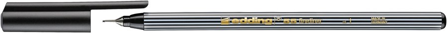 edding 55 Fineliner schwarz, Kunststoffspitze 0,3 mm (Art.-Nr.: 4-55001)