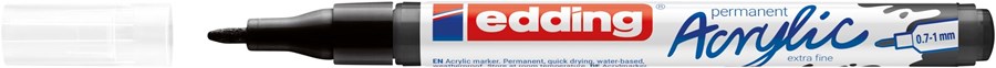 edding 5500 Acrylmarker extra fein tiefschwarz matt, Rundspitze 0,7-1 mm (Art.-Nr.: 4-5500901)