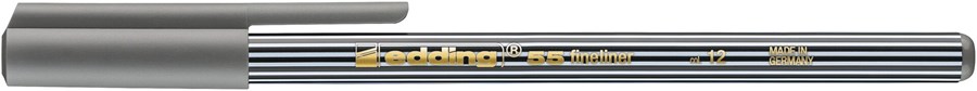 edding 55 Fineliner grau, Kunststoffspitze 0,3 mm (Art.-Nr.: 4-55012)