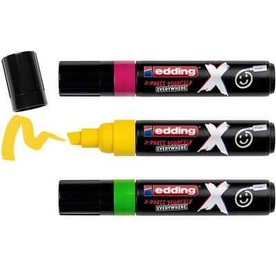 edding 6900 X Multi Marker, Candy Color Set, 3 Acrylstifte, Keilspitze 2-10 mm (Art.-Nr.: 4-6900-3-3)