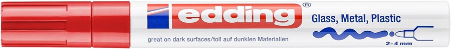 edding 750 creative Glanzlack-Marker rot, Rundspitze 2-4 mm (Art.-Nr.: 4-750-9-002)