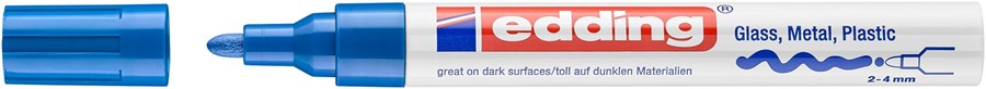 edding 750 creative Glanzlack-Marker blau, Rundspitze 2-4 mm (Art.-Nr.: 4-750-9-003)