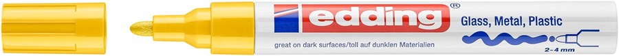 edding 750 creative Glanzlack-Marker gelb, Rundspitze 2-4 mm (Art.-Nr.: 4-750-9-005)