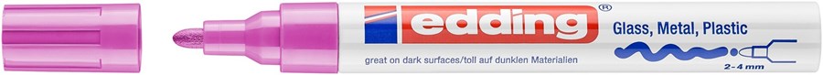 edding 750 creative Glanzlack-Marker rosa, Rundspitze 2-4 mm (Art.-Nr.: 4-750-9-009)