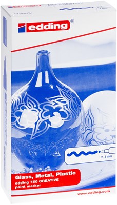 edding 750 creative Glanzlack-Marker 10er Set sortiert, Rundspitze 2-4 mm (Art.-Nr.: 4-750-9-999)