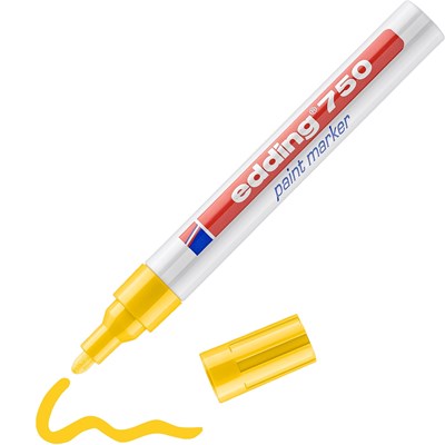 edding 750 Lackmarker gelb, Rundspitze 2-4 mm (Art.-Nr.: 4-750005)