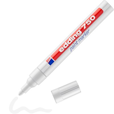edding 750 Lackmarker weiß, Rundspitze 2-4 mm (Art.-Nr.: 4-750049)