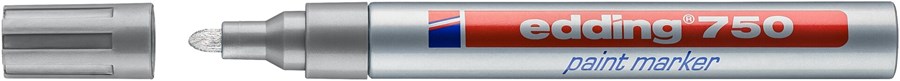 edding 750 Lackmarker silber, Rundspitze 2-4 mm (Art.-Nr.: 4-750054)