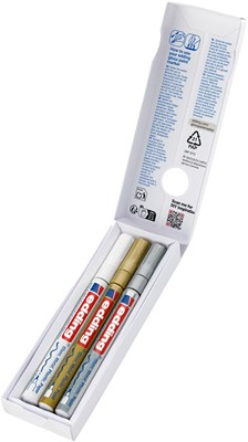 edding 751 creative Glanzlack-Marker 3er Set metallic, Rundspitze 1-2 mm (Art.-Nr.: 4-751-3-999)