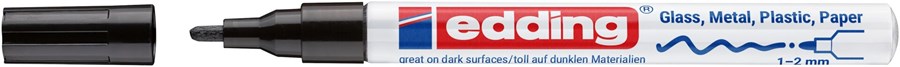edding 751 creative Glanzlack-Marker schwarz, Rundspitze 1-2 mm (Art.-Nr.: 4-751-9-001)