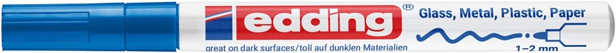 edding 751 creative Glanzlack-Marker blau, Rundspitze 1-2 mm (Art.-Nr.: 4-751-9-003)