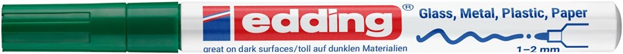 edding 751 creative Glanzlack-Marker grün, Rundspitze 1-2 mm (Art.-Nr.: 4-751-9-004)