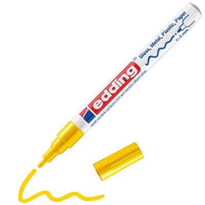 edding 751 creative Glanzlack-Marker gelb, Rundspitze 1-2 mm (Art.-Nr.: 4-751-9-005)