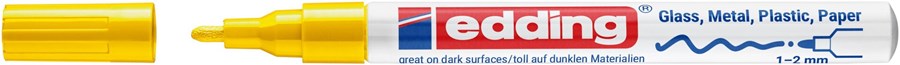 edding 751 creative Glanzlack-Marker gelb, Rundspitze 1-2 mm (Art.-Nr.: 4-751-9-005)