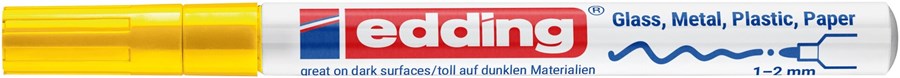 edding 751 creative Glanzlack-Marker gelb, Rundspitze 1-2 mm (Art.-Nr.: 4-751-9-005)