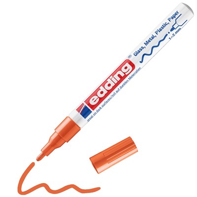 edding 751 creative Glanzlack-Marker orange, Rundspitze 1-2 mm (Art.-Nr.: 4-751-9-006)
