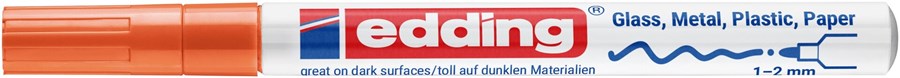 edding 751 creative Glanzlack-Marker orange, Rundspitze 1-2 mm (Art.-Nr.: 4-751-9-006)