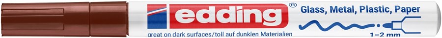 edding 751 creative Glanzlack-Marker braun, Rundspitze 1-2 mm (Art.-Nr.: 4-751-9-007)