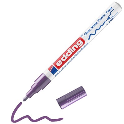 edding 751 creative Glanzlack-Marker violett, Rundspitze 1-2 mm (Art.-Nr.: 4-751-9-008)
