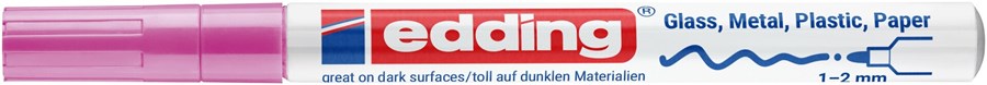 edding 751 creative Glanzlack-Marker rosa, Rundspitze 1-2 mm (Art.-Nr.: 4-751-9-009)