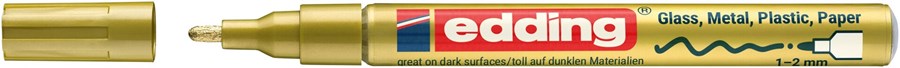 edding 751 creative Glanzlack-Marker gold, Rundspitze 1-2 mm (Art.-Nr.: 4-751-9-053)