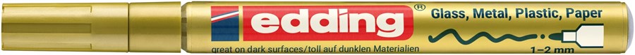edding 751 creative Glanzlack-Marker gold, Rundspitze 1-2 mm (Art.-Nr.: 4-751-9-053)