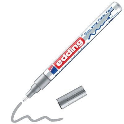 edding 751 creative Glanzlack-Marker silber, Rundspitze 1-2 mm (Art.-Nr.: 4-751-9-054)