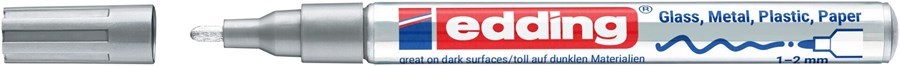 edding 751 creative Glanzlack-Marker silber, Rundspitze 1-2 mm (Art.-Nr.: 4-751-9-054)