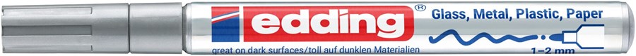 edding 751 creative Glanzlack-Marker silber, Rundspitze 1-2 mm (Art.-Nr.: 4-751-9-054)