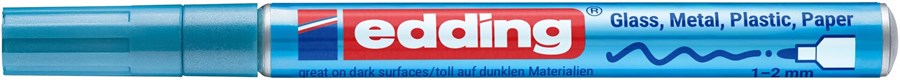 edding 751 creative Glanzlack-Marker hellblau-metallic, Rundspitze 1-2 mm (Art.-Nr.: 4-751-9-070)
