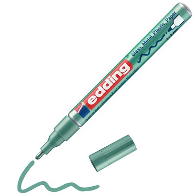 edding 751 creative Glanzlack-Marker grün-metallic, Rundspitze 1-2 mm (Art.-Nr.: 4-751-9-074)