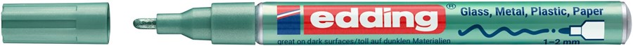 edding 751 creative Glanzlack-Marker grün-metallic, Rundspitze 1-2 mm (Art.-Nr.: 4-751-9-074)