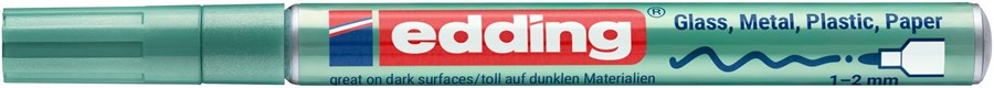 edding 751 creative Glanzlack-Marker grün-metallic, Rundspitze 1-2 mm (Art.-Nr.: 4-751-9-074)
