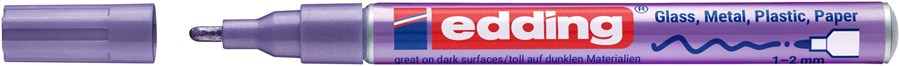 edding 751 creative Glanzlack-Marker violett-metallic, Rundspitze 1-2 mm (Art.-Nr.: 4-751-9-078)