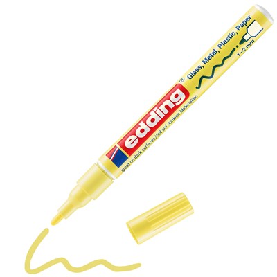 edding 751 creative Glanzlack-Marker pastellgelb, Rundspitze 1-2 mm (Art.-Nr.: 4-751-9-135)