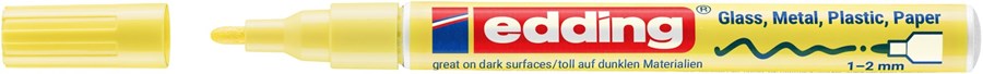 edding 751 creative Glanzlack-Marker pastellgelb, Rundspitze 1-2 mm (Art.-Nr.: 4-751-9-135)